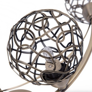 Ronda 4 Light Antique Brass with Mesh Ball Shade